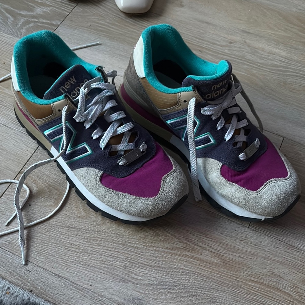 New Balance Purple and Green Sneakers Athletic Comfort